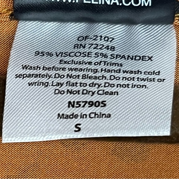 Felina Animal Print Roll Sleeve Tee Shirt-Women’s S-Brown/Tan-Casual-Modest-NEW - Picture 3 of 8